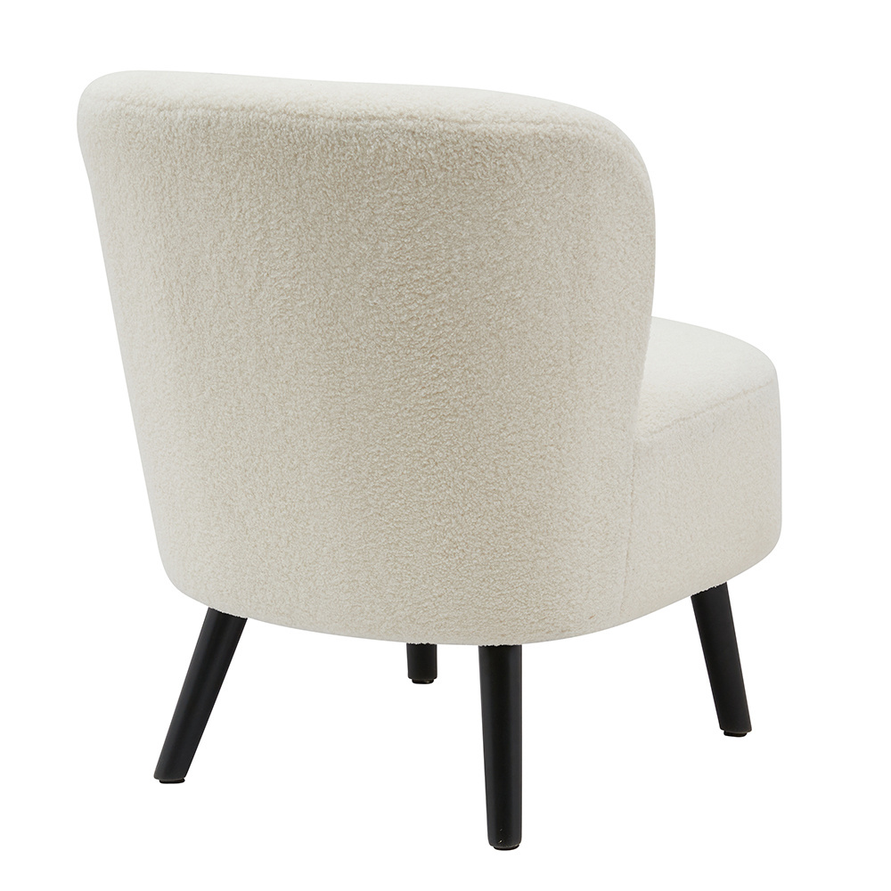 Customizable Nordic Home Furniture Upholstered Lounge Leisure Chair White Accent Chairs Fabric Living Room Furniture Sofa Chairs