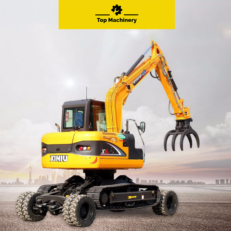 Wheel and Crawler 2 in 1 8--10 Ton Mini Excavator Digger Tire Wheeled Excavator CE EPA