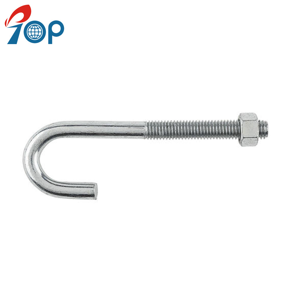 Zinc Plated J Bolt/Hook with Nut