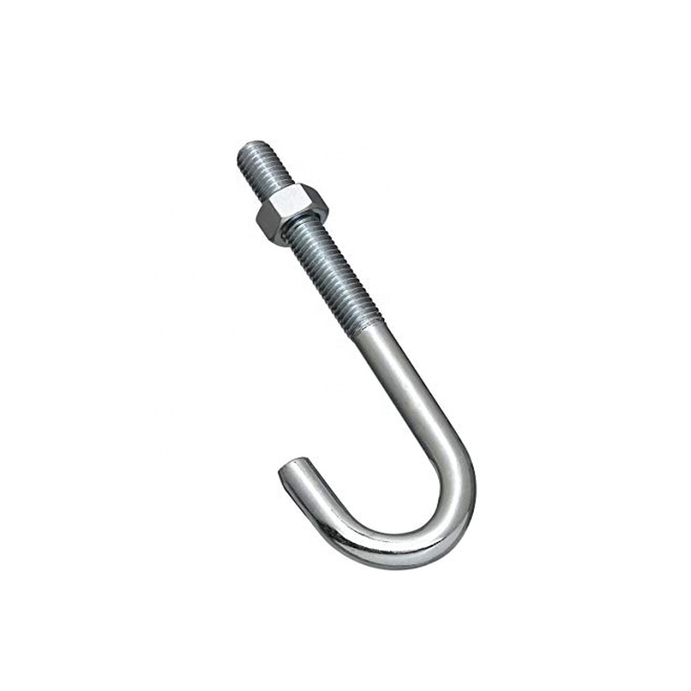 Zinc Plated J Bolt/Hook with Nut