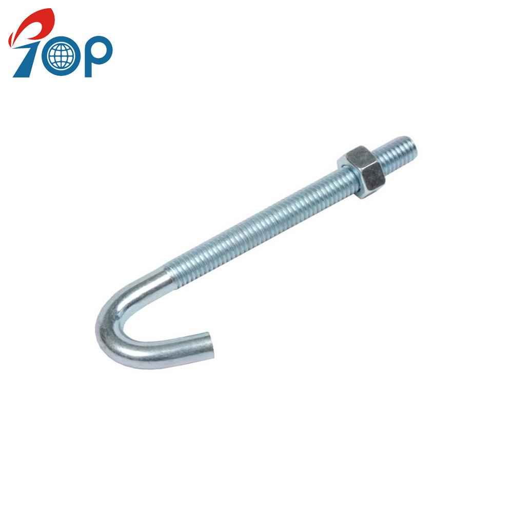 Zinc Plated J Bolt/Hook with Nut