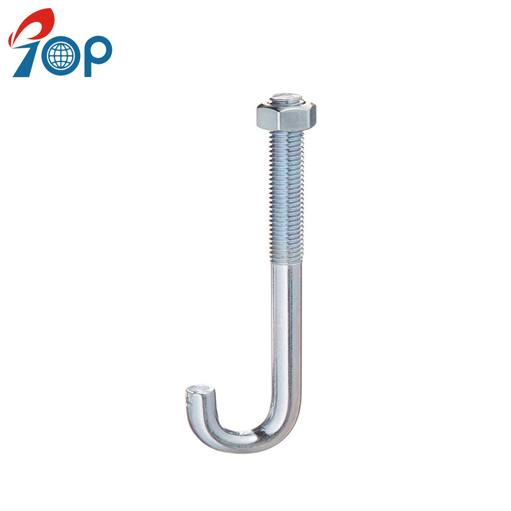 Zinc Plated J Bolt/Hook with Nut