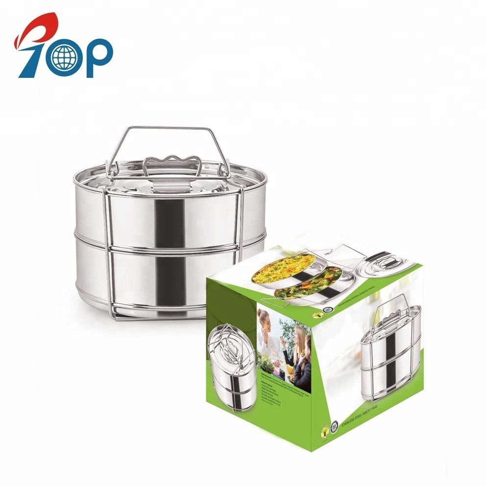 Best Sale Stainless Steel Stackable Steamer Insert Pans for pressure cooker