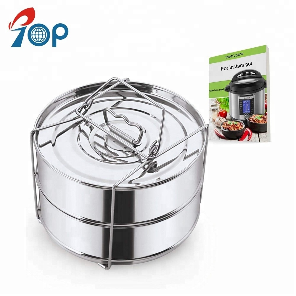 Best Sale Stainless Steel Stackable Steamer Insert Pans for pressure cooker