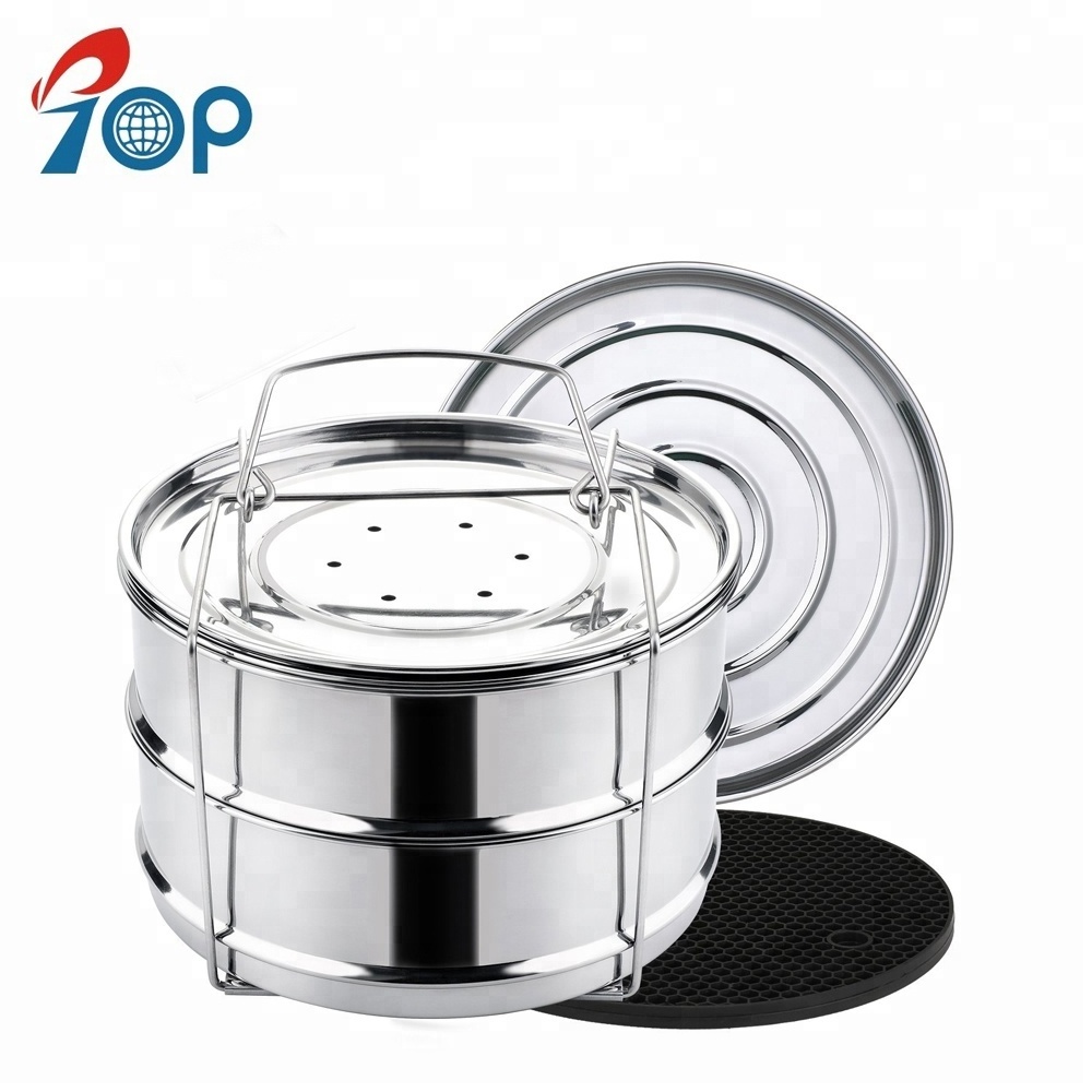 Best Sale Stainless Steel Stackable Steamer Insert Pans for pressure cooker