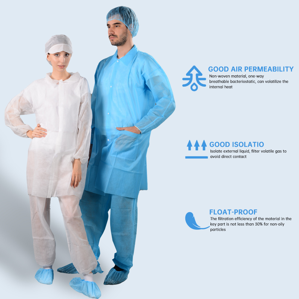 Hospital uniform Medical  Lab coat High Quality Disposable Nonwoven Fabric Laboratory gown