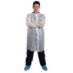 Best sale disposable ESD Cleanroom polyester clothing overcoat smock/ lab coat uniform workwear suit medical lab coat