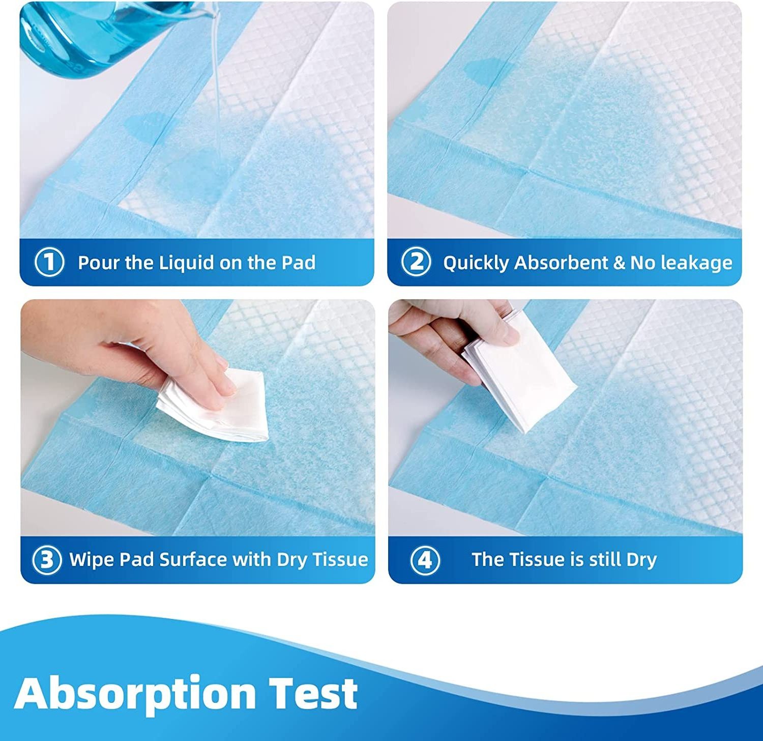 5 layer medical absorbent underpads manufacturer pet under pad disposable adult incontinence bed pad