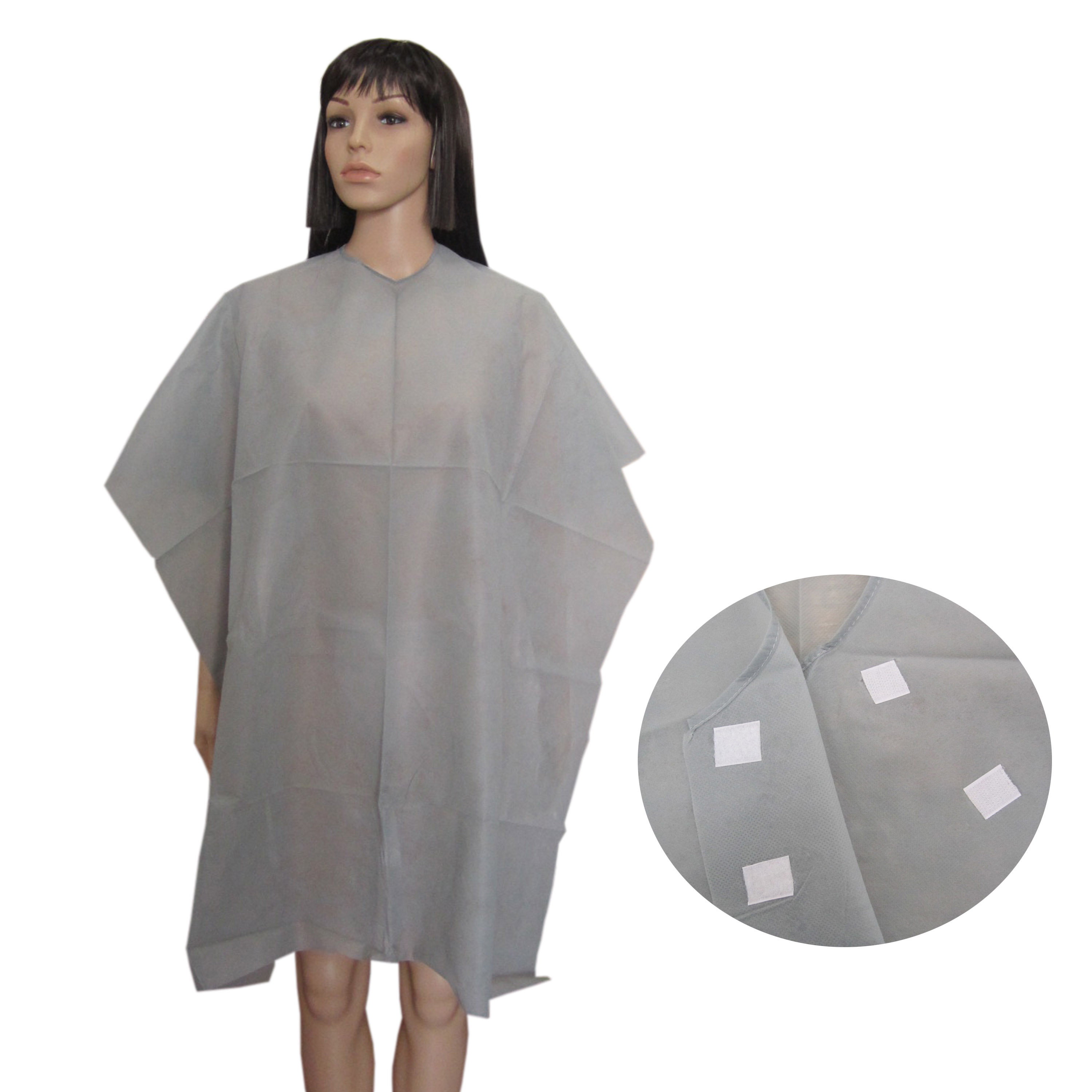 PP/PE Non Woven Fabric Disposable barber hairdresser Cape Disposable Hair Cutting Cape For Hair Salon