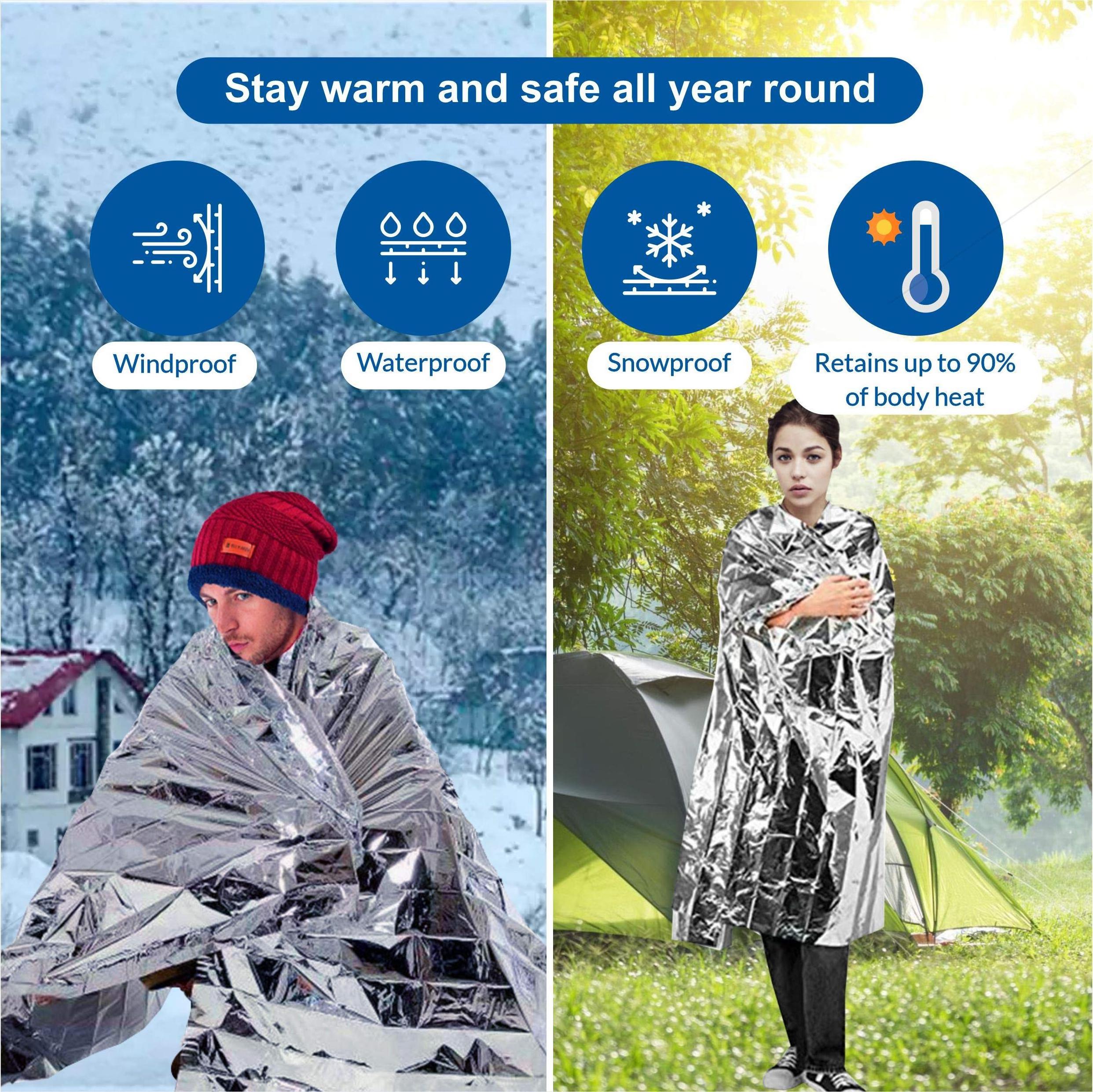 Hot Selling Thermal Emergency Blanket First Aid Rescue Mylar Blanket for Survival in Wild