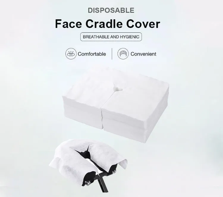 Face Cover Disposable Face Cradle Covers Headrest Mat for Beauty Salon Massage Bed