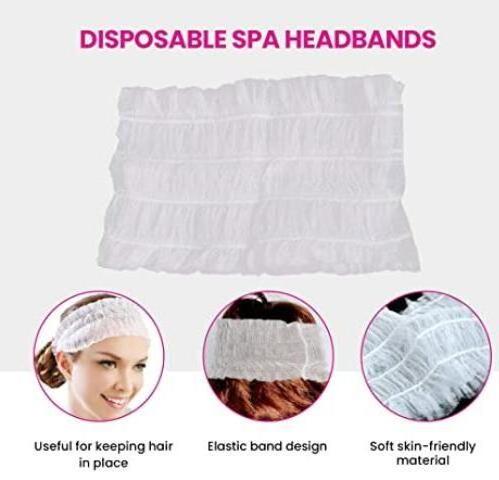 Cosmetic Spa Disposable Non-Woven Hair Headband with Four Elastic Lines Wholesale Beauty & Personal Care Product