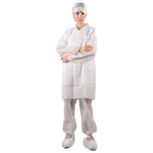 Hot Selling Disposable Lab Coats for Kids Non woven PP disposable Visitor Coat Frock White Child Lab Gowns disposable lab coat