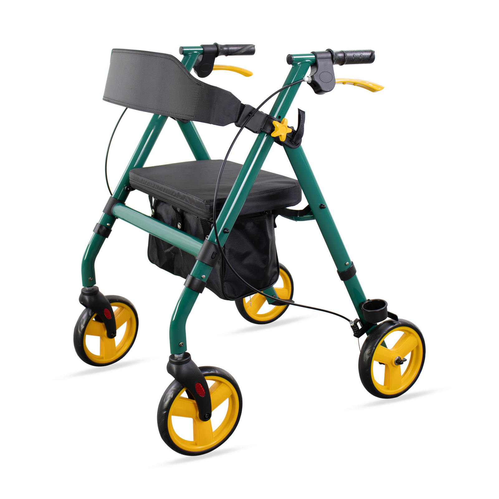 Aluminum Alloy/Steel Folding Portable Lightweight Carbon Fiber Rollator Walker For Elderly Walking Rollator