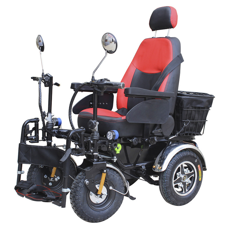 All Terrain Electric Wheelchairs With Fat Knobby Tires Off Road Wheelchair Powerchair Strong Power Offroad Wheels For