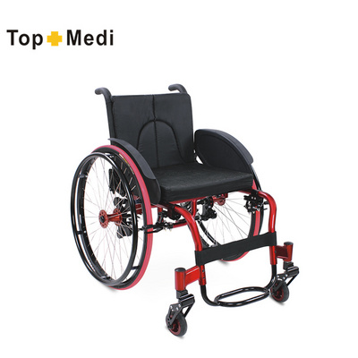 Topmedi Quick Release Axles Light weight Manual Sport Wheelchair for Disable