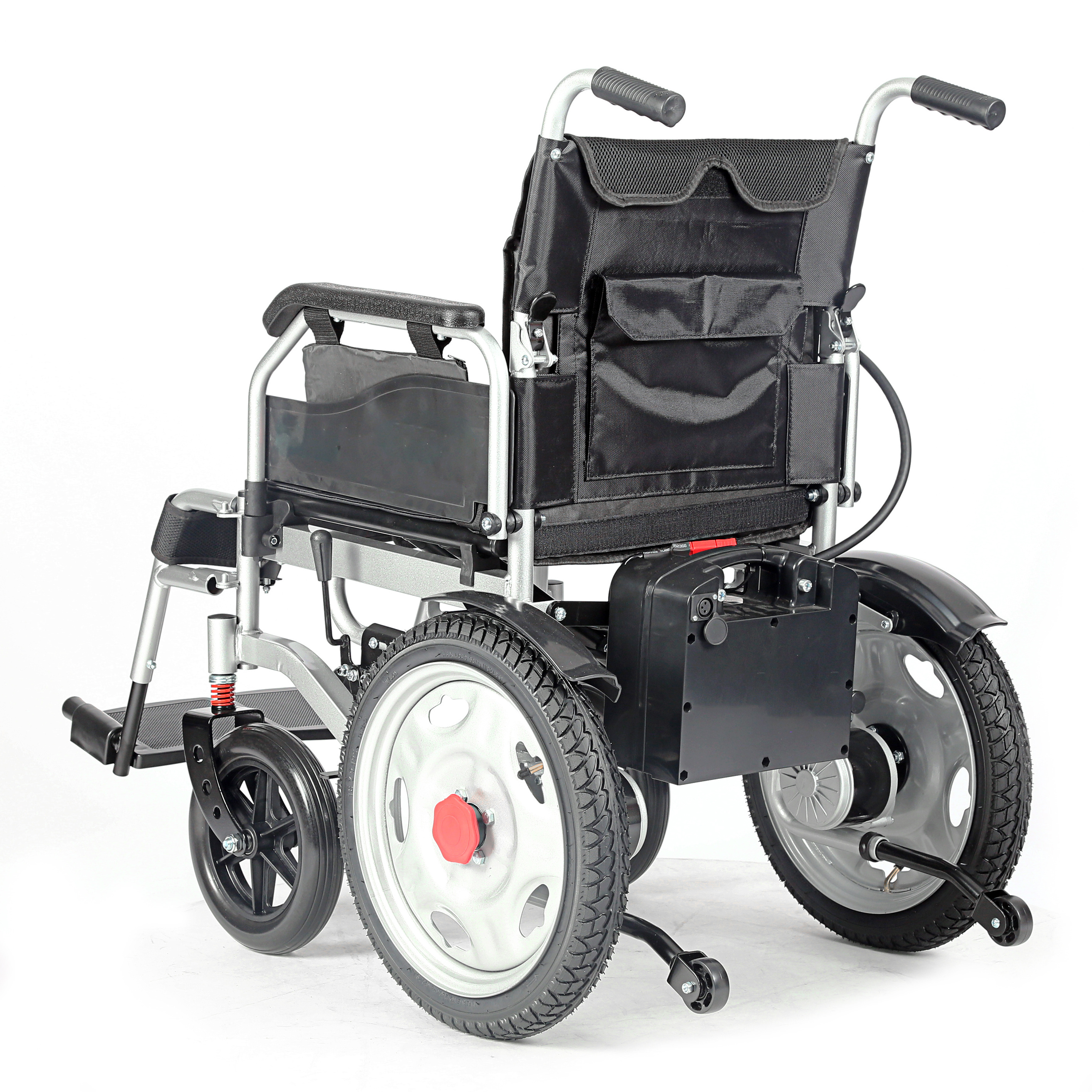 Steel battery portable foldable powered wheel chair  for disabled people foldaway heavy duty electric wheelchair outdoor