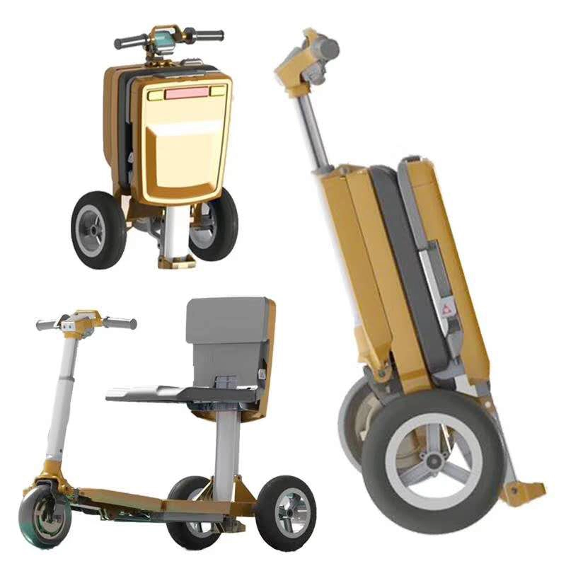 Portable lightweight folding three four wheels disabled electric mobility scooter for Adult