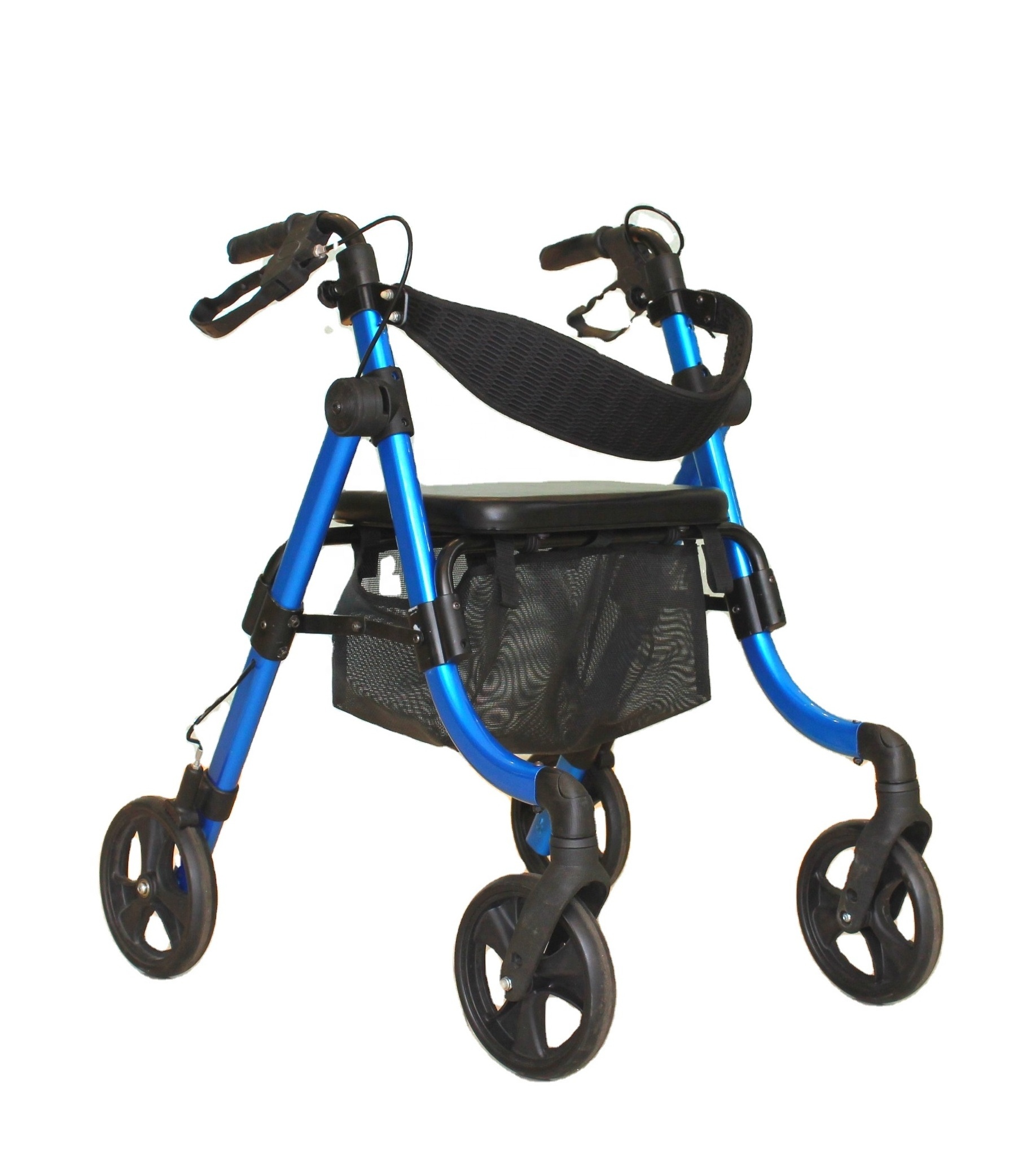 Walking aids shopping cart adult lightweight aluminum rollator walker with seat