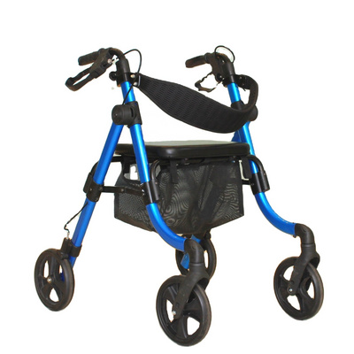 Walking aids shopping cart adult lightweight aluminum rollator walker with seat