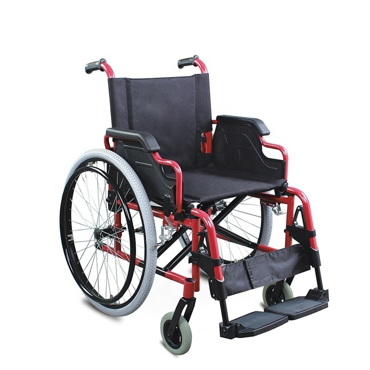 European style handicap portable quick release axle wheelchair