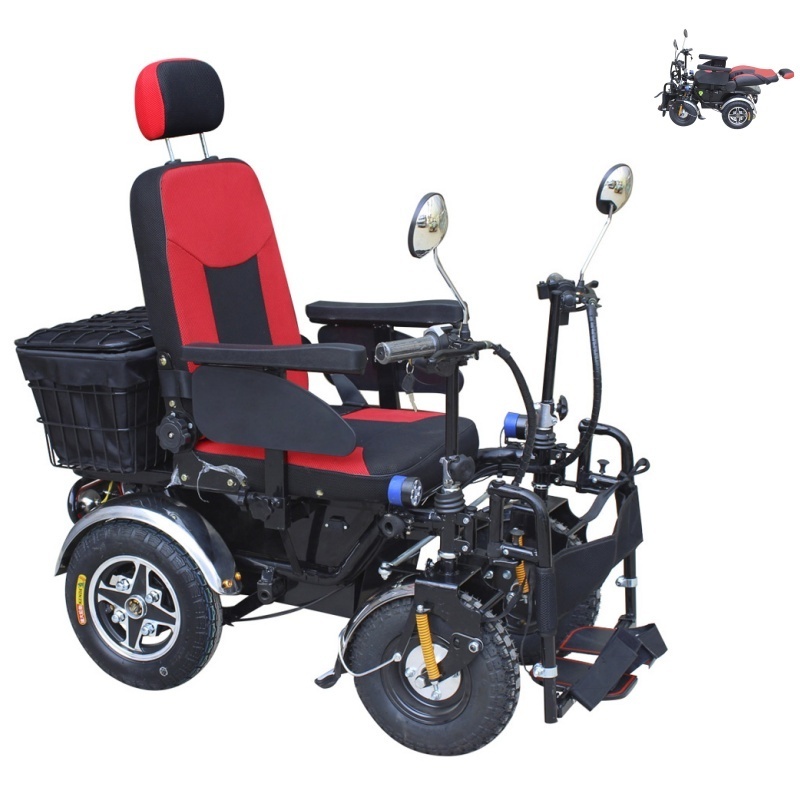 full reclining 200kg weight capacity electric lying down outdoor wheelchair with 48V 20AH lead-acid Battery