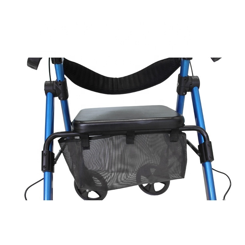 Walking aids shopping cart adult lightweight aluminum rollator walker with seat