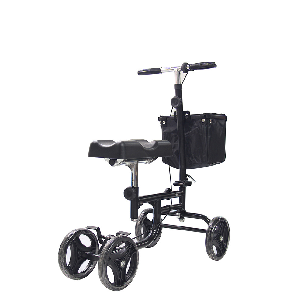 single leg Mobility Scooter adjustable height 4 wheels Knee walking aids knee walker