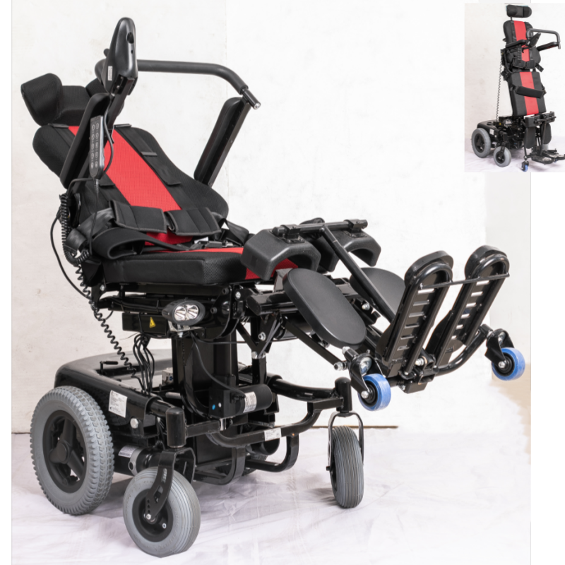 heavy duty power stand up reclining handicapped wheelchair with 320Wx2 motors