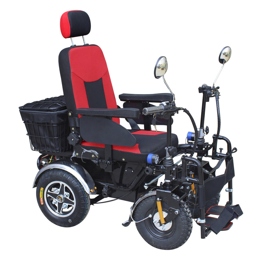 full reclining 200kg weight capacity electric lying down outdoor wheelchair with 48V 20AH lead-acid Battery