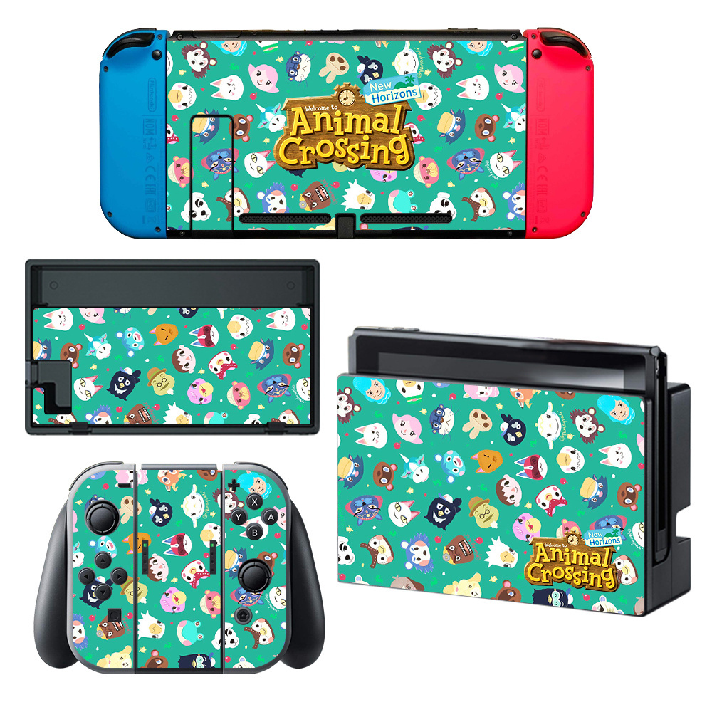 Vinyl Screen Skin Animal Protector Stickers for Nintendo Switch NS Console with Controller and Stand Holder Skins