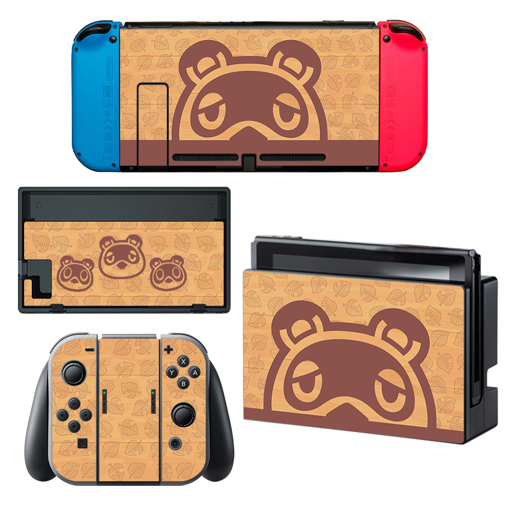 Vinyl Screen Skin Animal Protector Stickers for Nintendo Switch NS Console with Controller and Stand Holder Skins