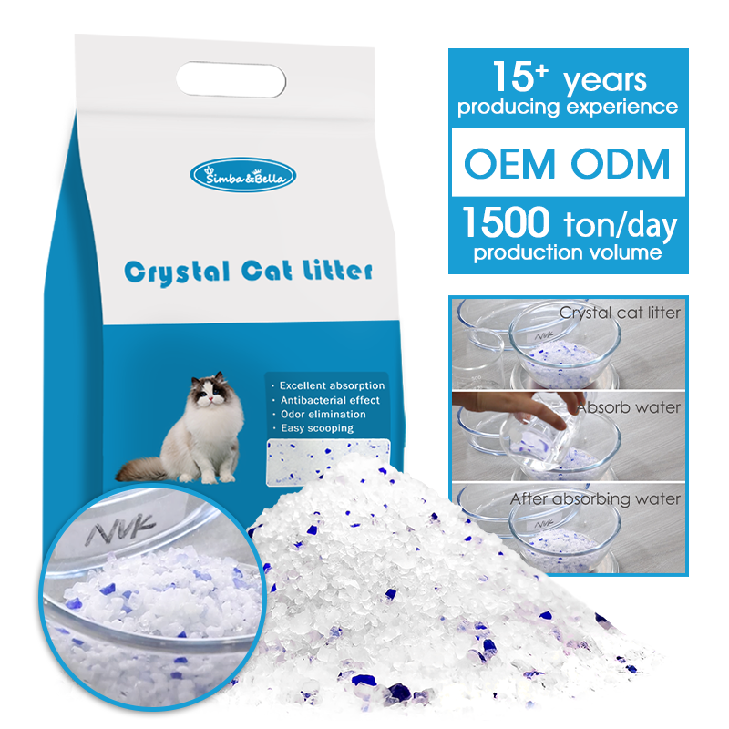 New BSCI Cat Litter Wholesale Factory OEM Dust-Free Deodorization Premium Silica Gel Cat Litter