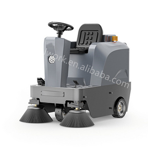 small street sweeper industrial sidewalk sweeper automatic ride on road car sweeper floor cleaning machine