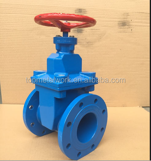 TMW Valve PN6 PN10 PN16 Cast Iron Ductile Iron Worm Gear Double Flange Type Soft-Sealing Gate Valve