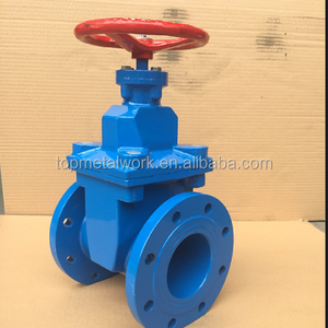 TMW Valve PN6 PN10 PN16 Cast Iron Ductile Iron Worm Gear Double Flange Type Soft-Sealing Gate Valve