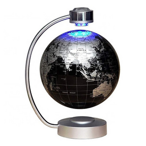 NHSUNRAY Magnetic Levitation Floating Globe 8'' Levitation Rotating Ball LED Illuminated World Map Earth for Desktop Office Home