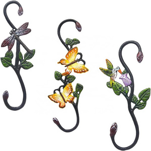 hot sale vintage cast iron plant hanger hook for garden ornament /home garden decoration outdoor heavy duty metal plant hanger