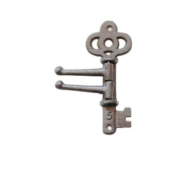 2024 Cast Iron movable wall hook/metal folding robe hook/cast iron mounted coat rack for bathroom metal crafts