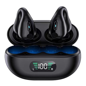 2024 NEW LED Digital Display Earphone gaming tws Bone Conduction Open Earphone V5.3 Ear Clip on Ear Wireless Headphone