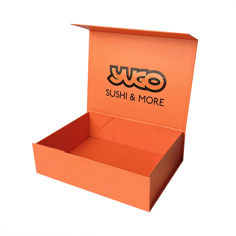 Biodegradable Premium Orange Sushi To Go Box Sushi Takeaway Box Packaging Luxury Customized