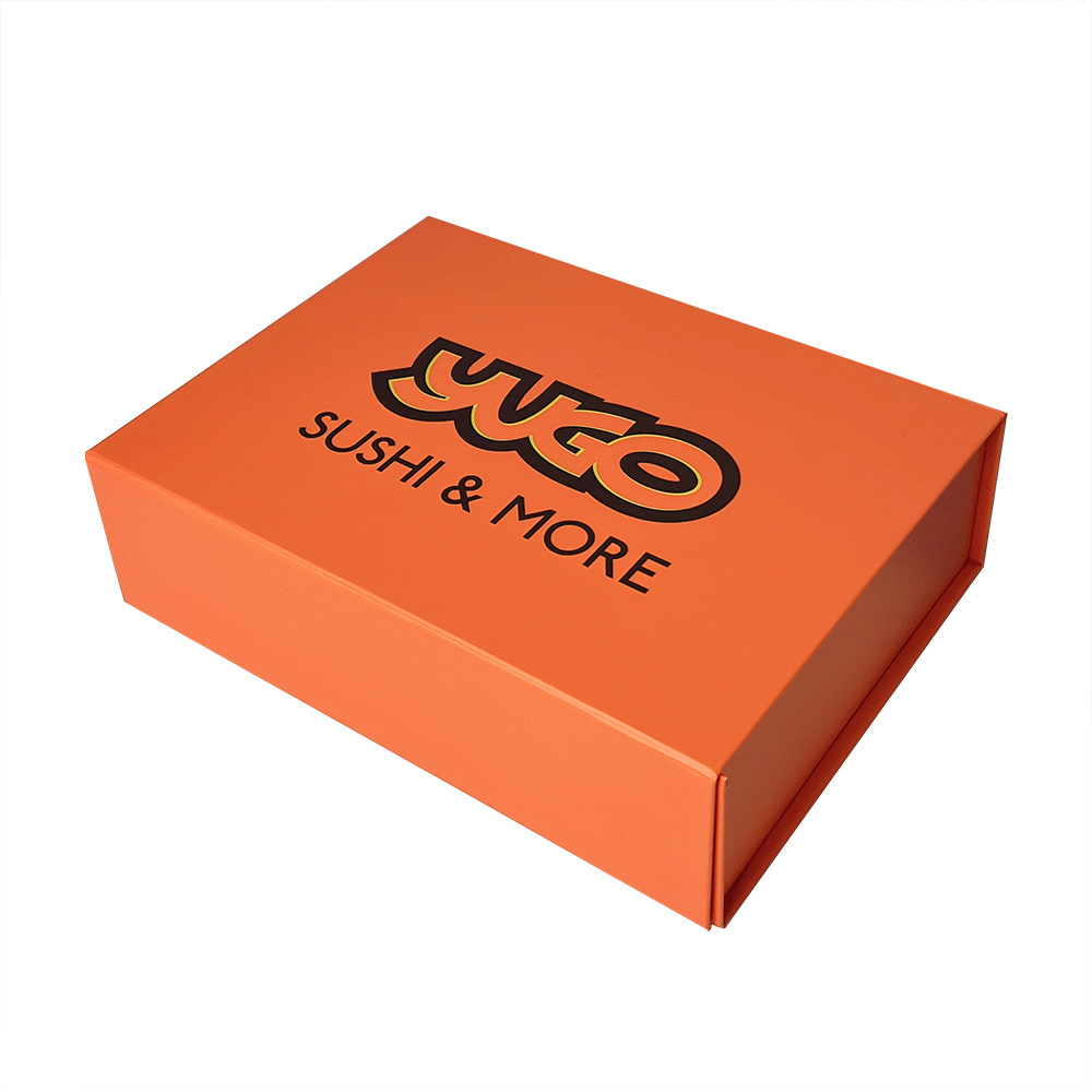 Biodegradable Premium Orange Sushi To Go Box Sushi Takeaway Box Packaging Luxury Customized