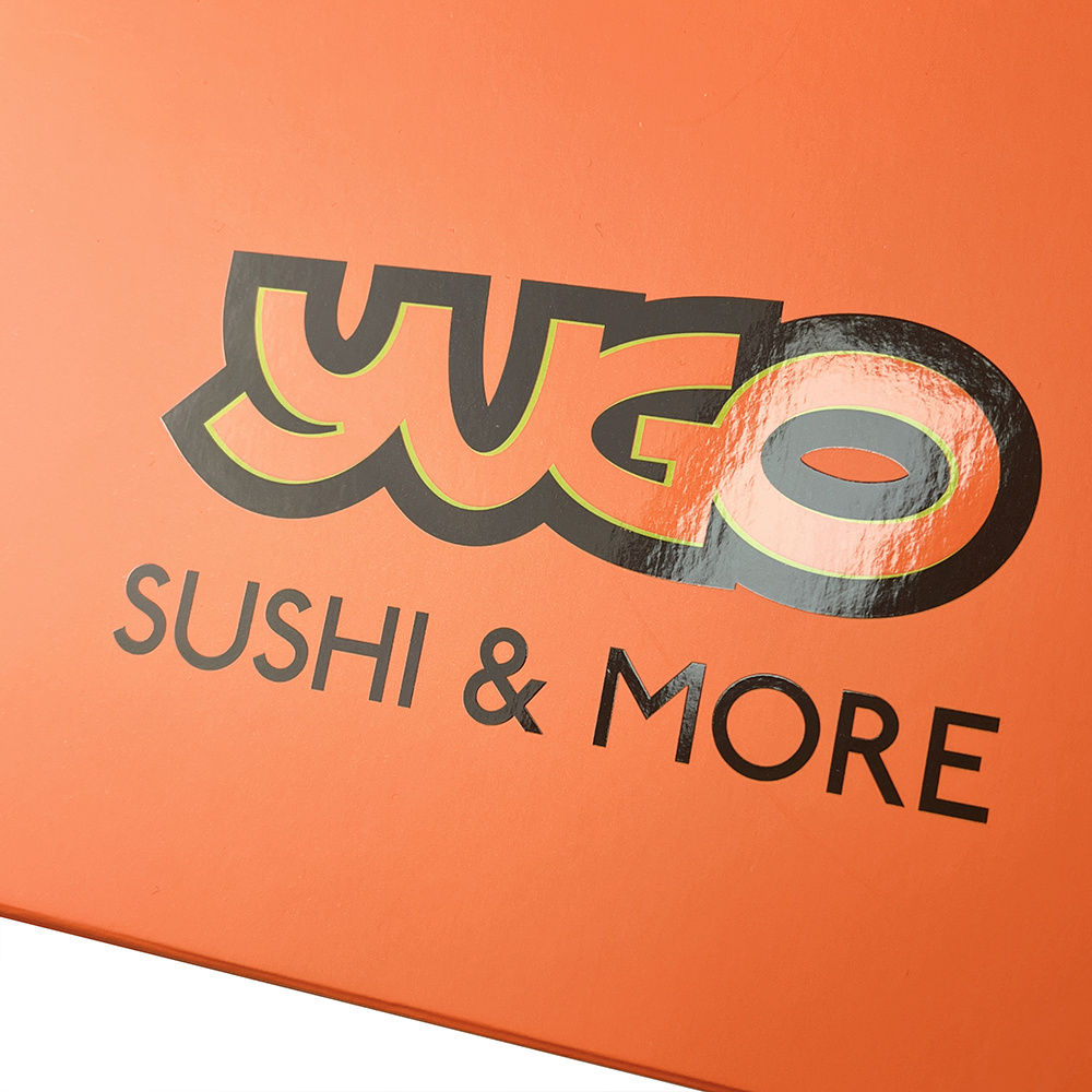 Biodegradable Premium Orange Sushi To Go Box Sushi Takeaway Box Packaging Luxury Customized