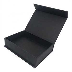 Xiamen Manufacturer Price Custom Logo Rigid Cardboard Foldable Closure Paper Black Magnetic Packaging Gift Box Packaging Items