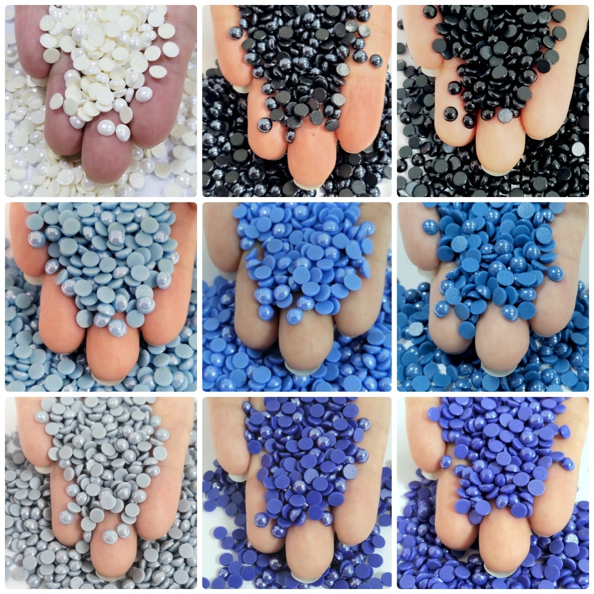 Factory Wholesale ceramic flatback hotfix rhinestone half round pearl for DIY clothing beauty decorative accessories rhinestones