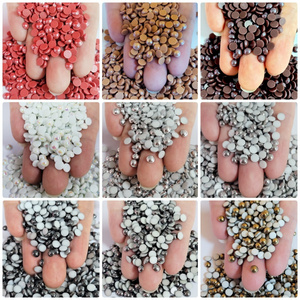 Factory Wholesale ceramic flatback hotfix rhinestone half round pearl for DIY clothing beauty decorative accessories rhinestones