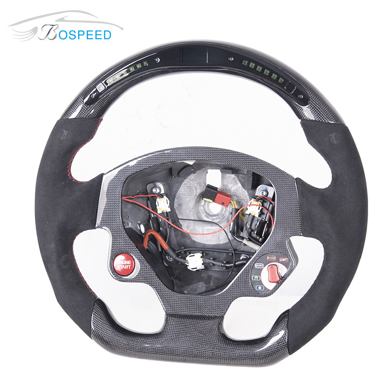 New Design LED Carbon Fiber Racing Car Steering Wheel For Ferrari F430