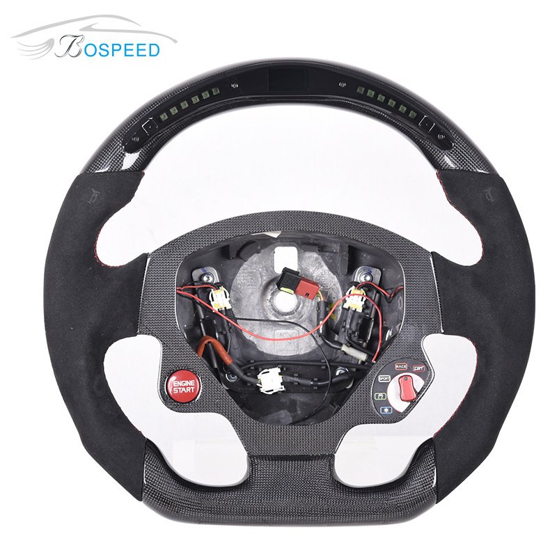 New Design LED Carbon Fiber Racing Car Steering Wheel For Ferrari F430