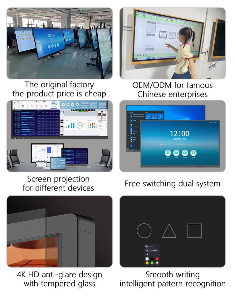 Topnice pop display with writing projection smart board for the conference room mobile whiteboard for teaching and training