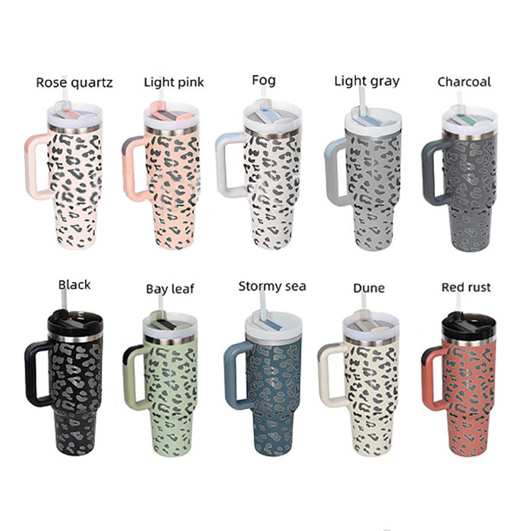 Topnovo American Style Double Wall Stainless Steel Adventure Quencher 40oz flowstate Sublimation Tumblers With Handle And Straw